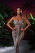 Crystal Silver Party Dress