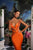 Orange Satin Dress