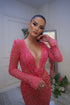 Pink Sequin Long Dress