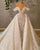Embellished off shoulder bridal gown
