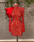 Red Short Embellished Dress