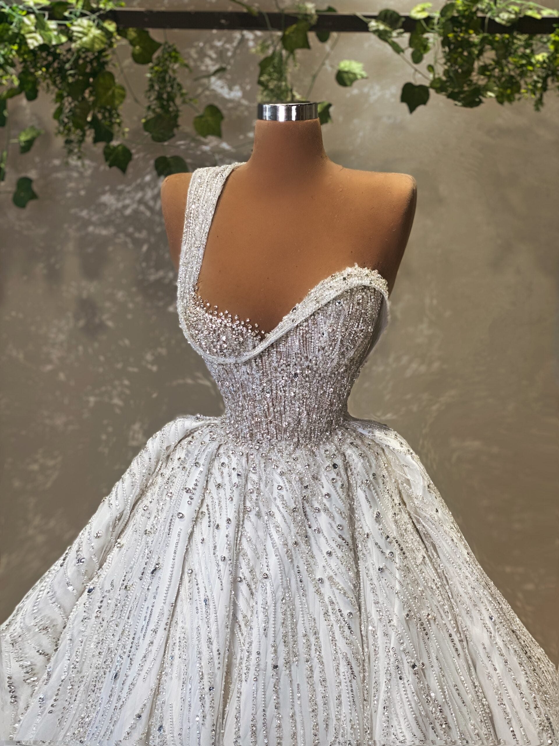 White Pearl Embellished Dress – Goddess Exclusive