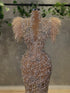 Feather nude dress
