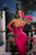 Glamourous Pink with Silver details strapless gown